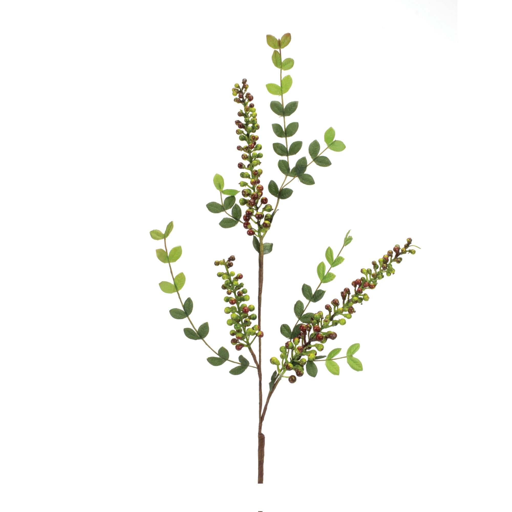 Variegated Red Berry Foliage Spray (Set of 6), RED/GREEN, hi-res image number 0