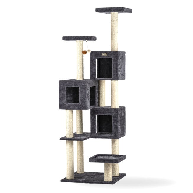 Armarkat Real Wood Griant Cat Tower With Condos For Multiple Cats A8104 Cat Tree, DARK GRAY, hi-res image number null