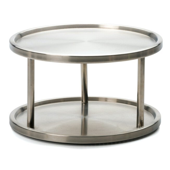 Lazy Susan - 2 Tier Stainless Steel, GRAY, hi-res image number null