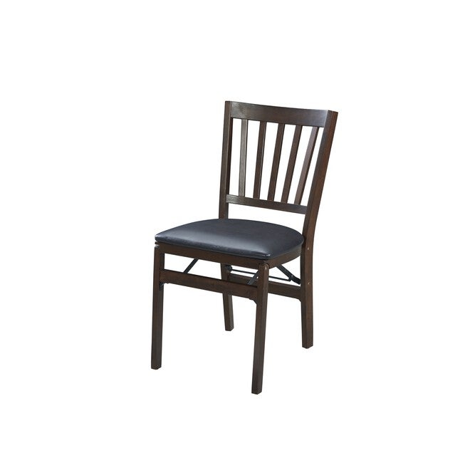 School House Wood Folding Chairs, Set Of 2, EXPRESSO, hi-res image number 0