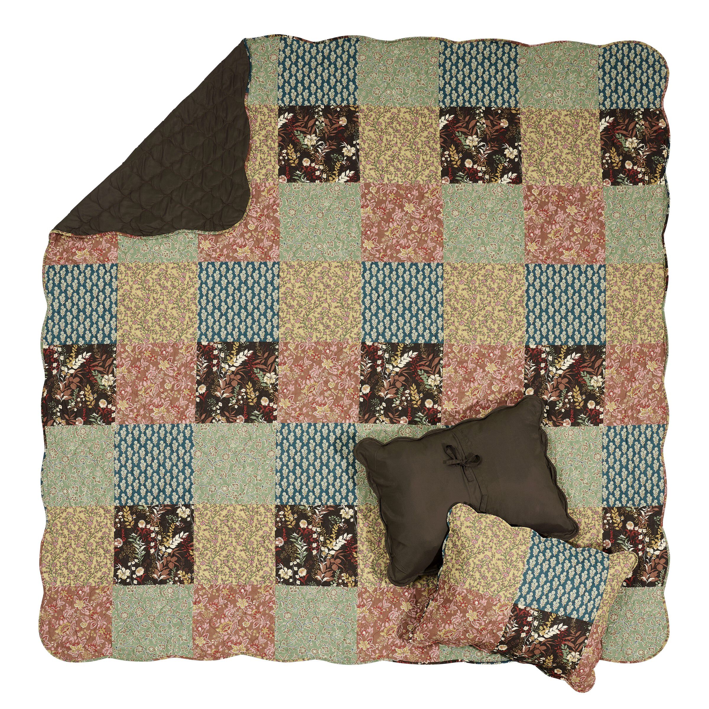 Hazel Vintage Floral Patchwork Quilt Set, MULTI, alternate image number 2