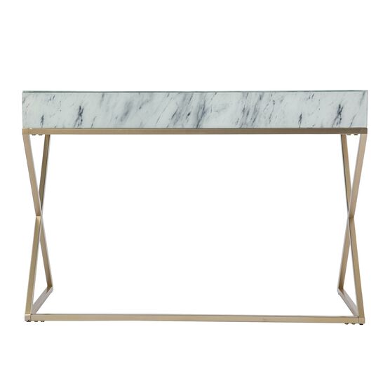 Kamblemore Faux Marble Writing Desk W Storage, , on-hover image number null