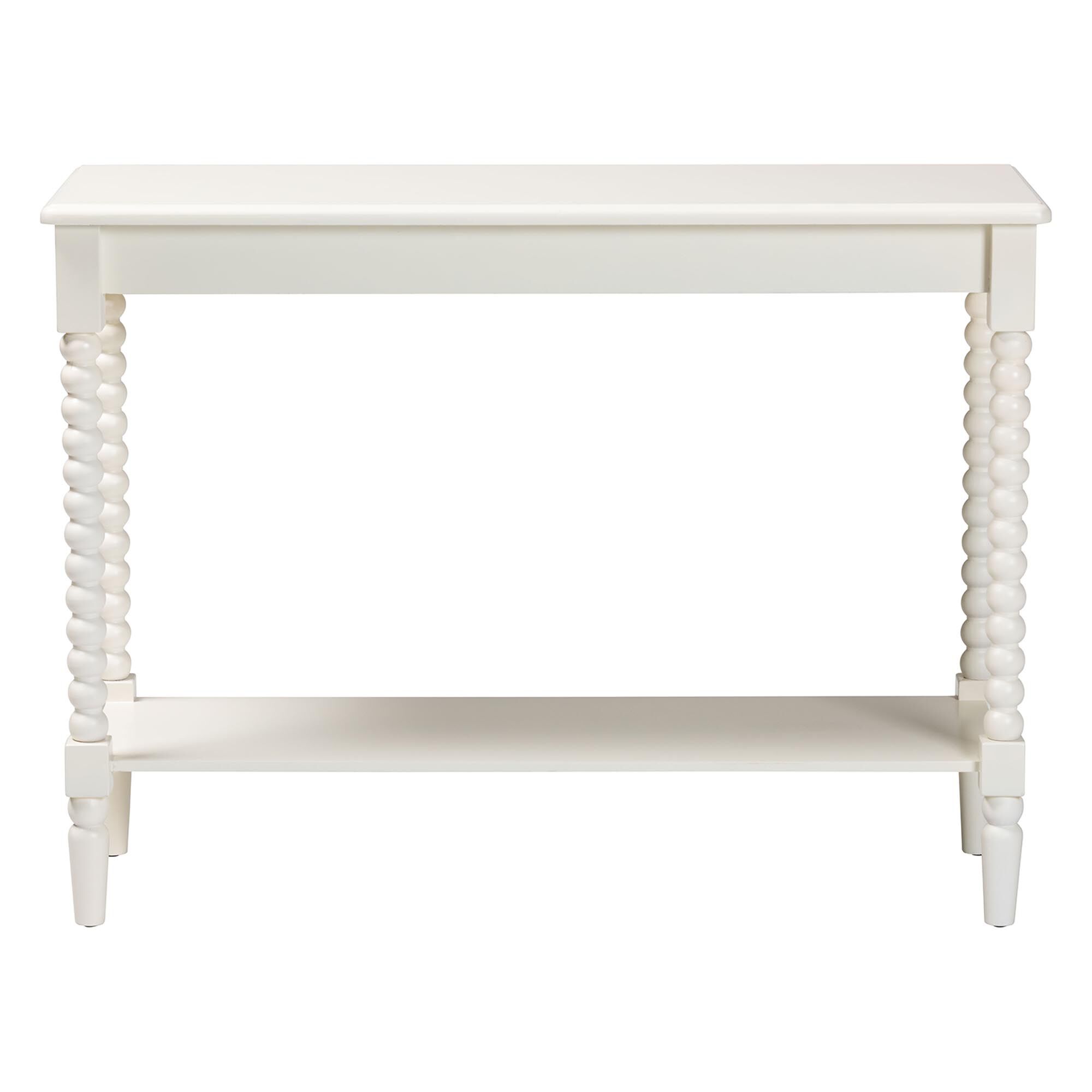Bayard Console Table with Bobbin Legs, WHITE, alternate image number 2