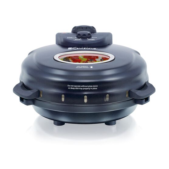 Euro Cuisine 12" Rotating Pizza Maker with Stone & Baking Pan, , alternate image number null