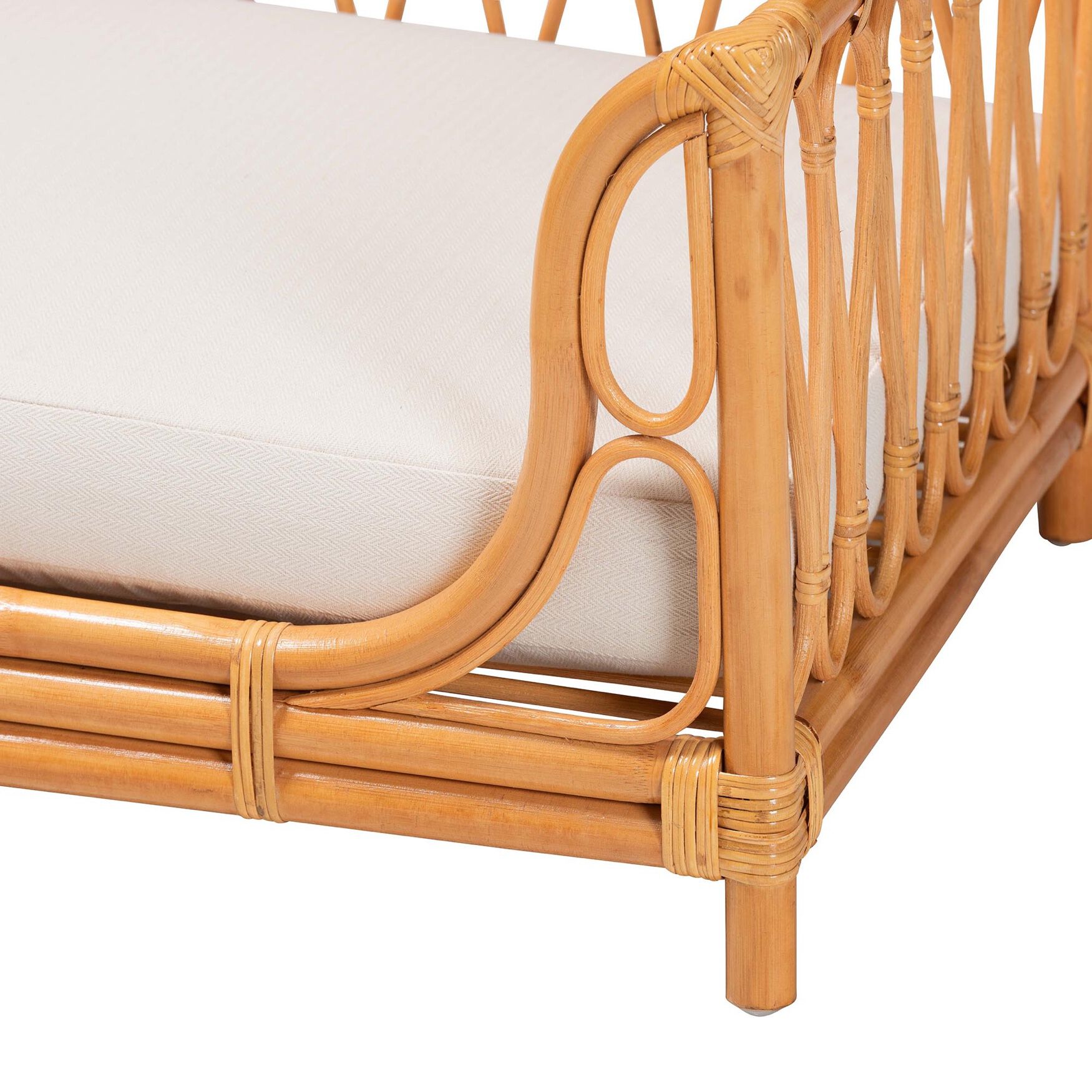 Kierra Bohemian Honey Rattan Pet Bed, , alternate image number 4