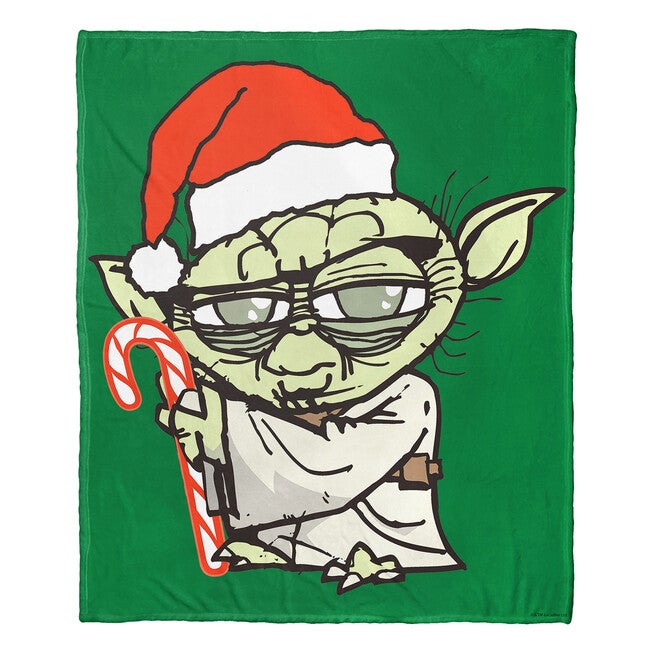 Star Wars Yoda Festive Silk Touch Throw Blanket, , on-hover image number 1