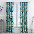 Wave Rider Curtain Panel, BLUE, hi-res image number null