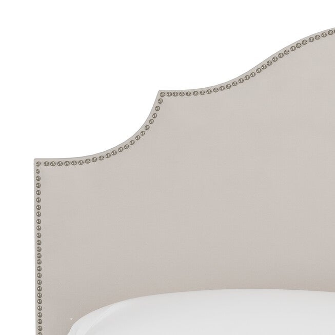Microsuede Nail Button Botched Headboard, , alternate image number 3