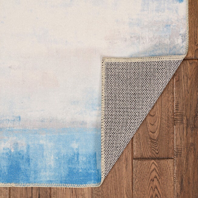 Washable Tiana Ivory/Blue Rug, , on-hover image number null