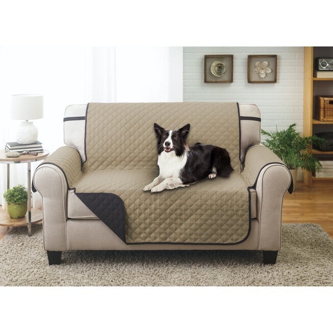 Solid Reversible Quilted Love Seat Furniture Protector, , alternate image number null