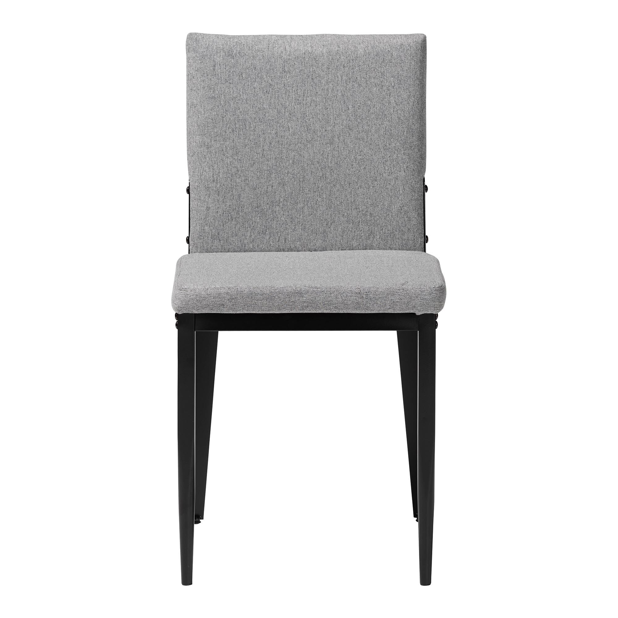 Bishop Industrial Fabric and Metal Dining Chair, GREY, alternate image number 3