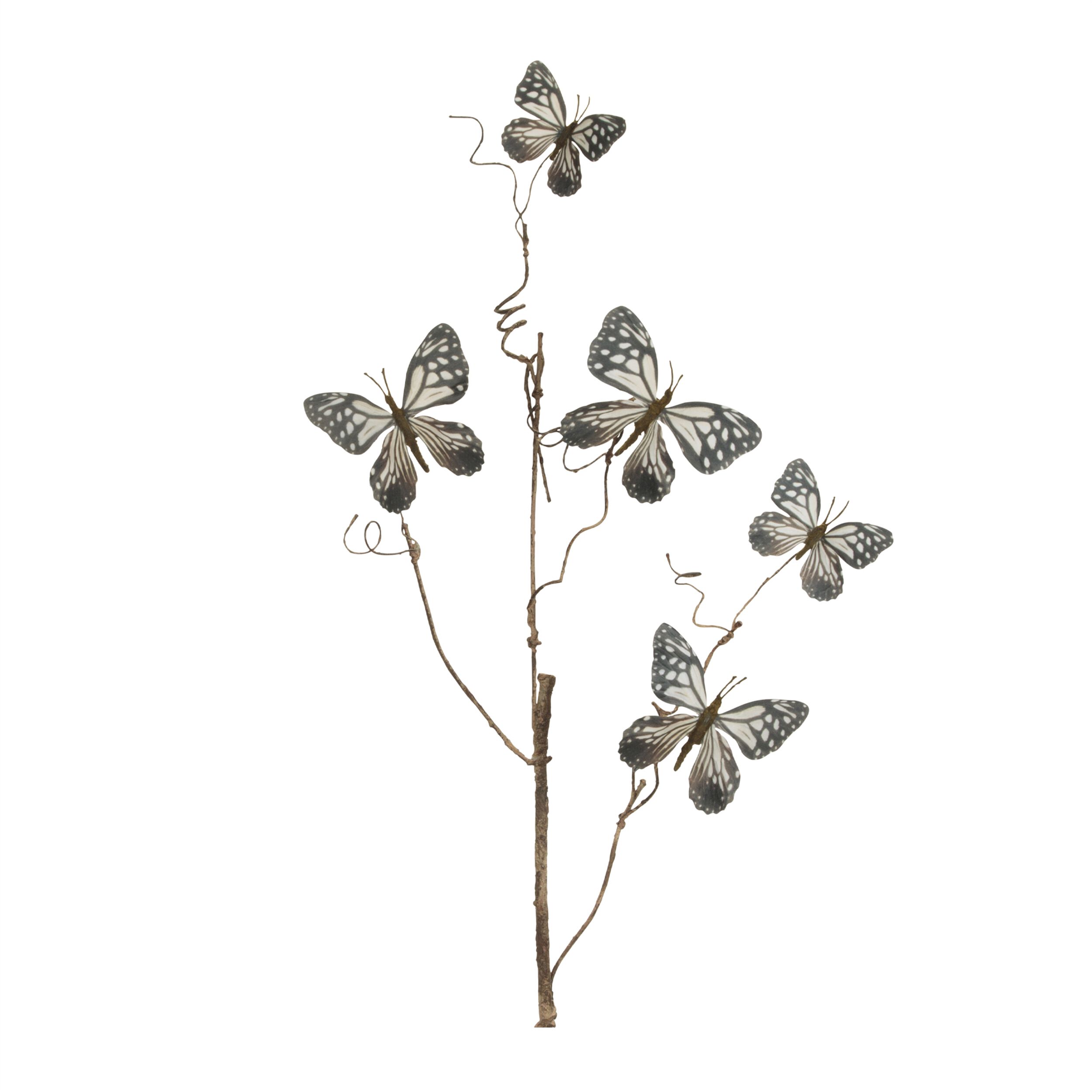 Butterfly Twig Spray Set of 4, BLUE WHITE, hi-res image number 0