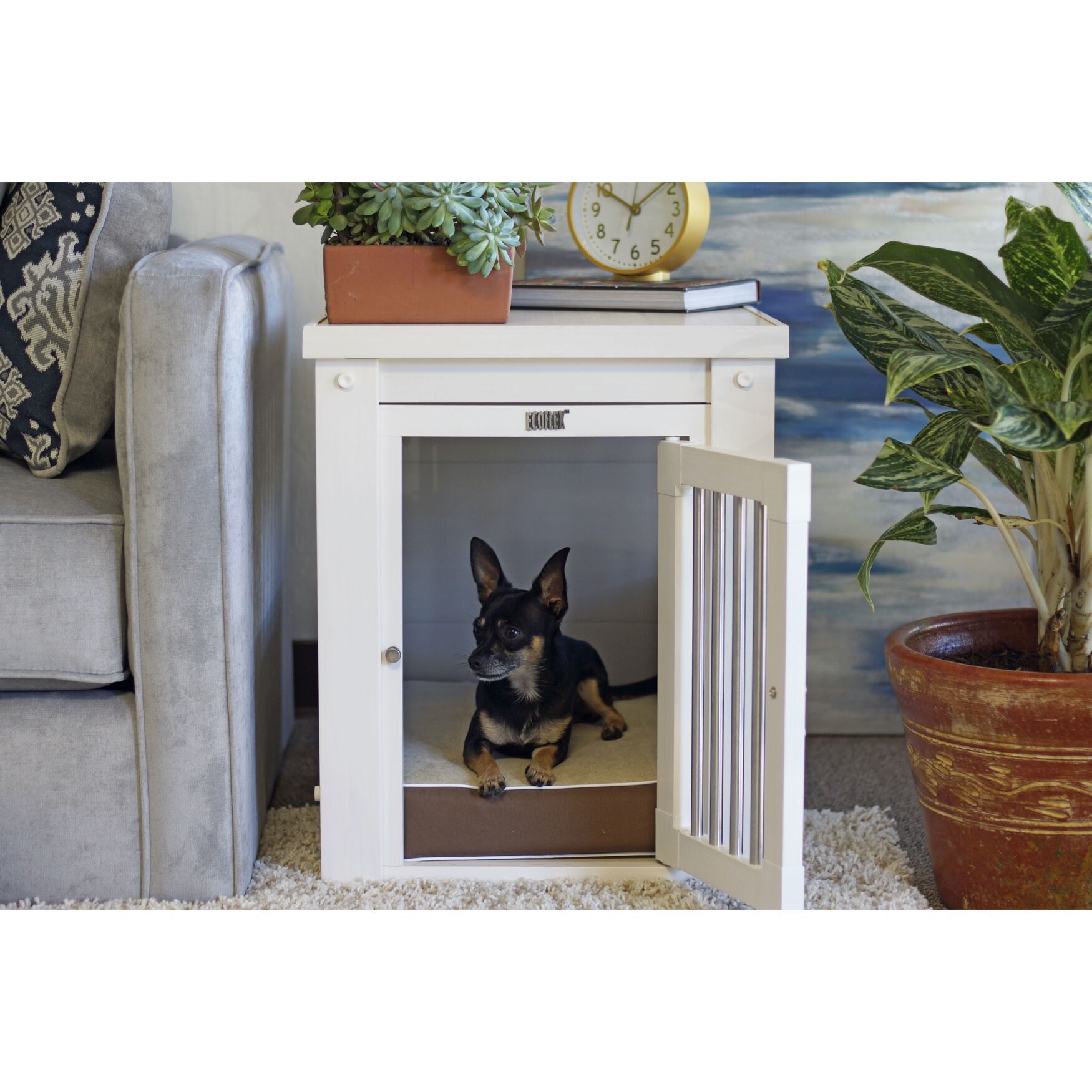InnPlace™ Pet Crate & End Table, Medium, ANTIQUE WHITE, hi-res image number 0