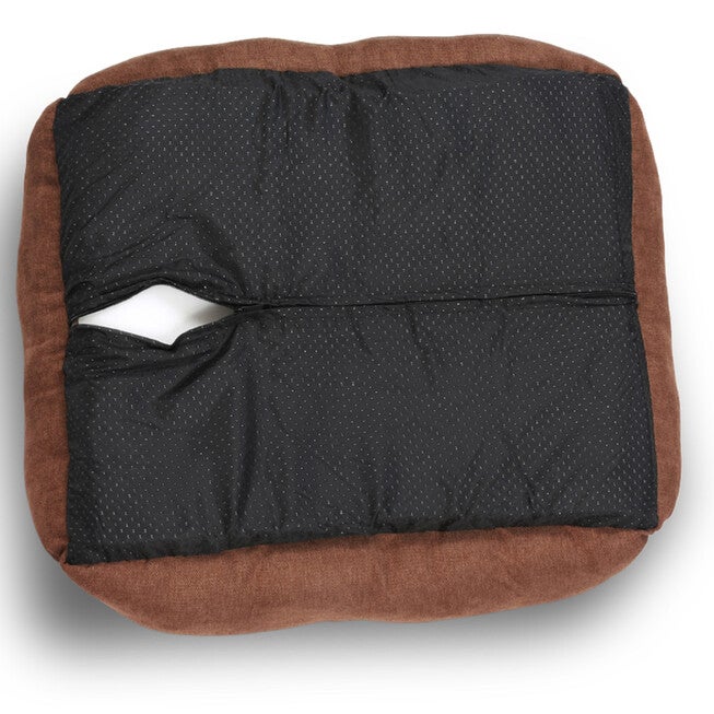 Orthopedic rectangle bolster Pet Bed,Dog Bed, super soft plush, Medium 25x21 inches BROWN, , alternate image number null