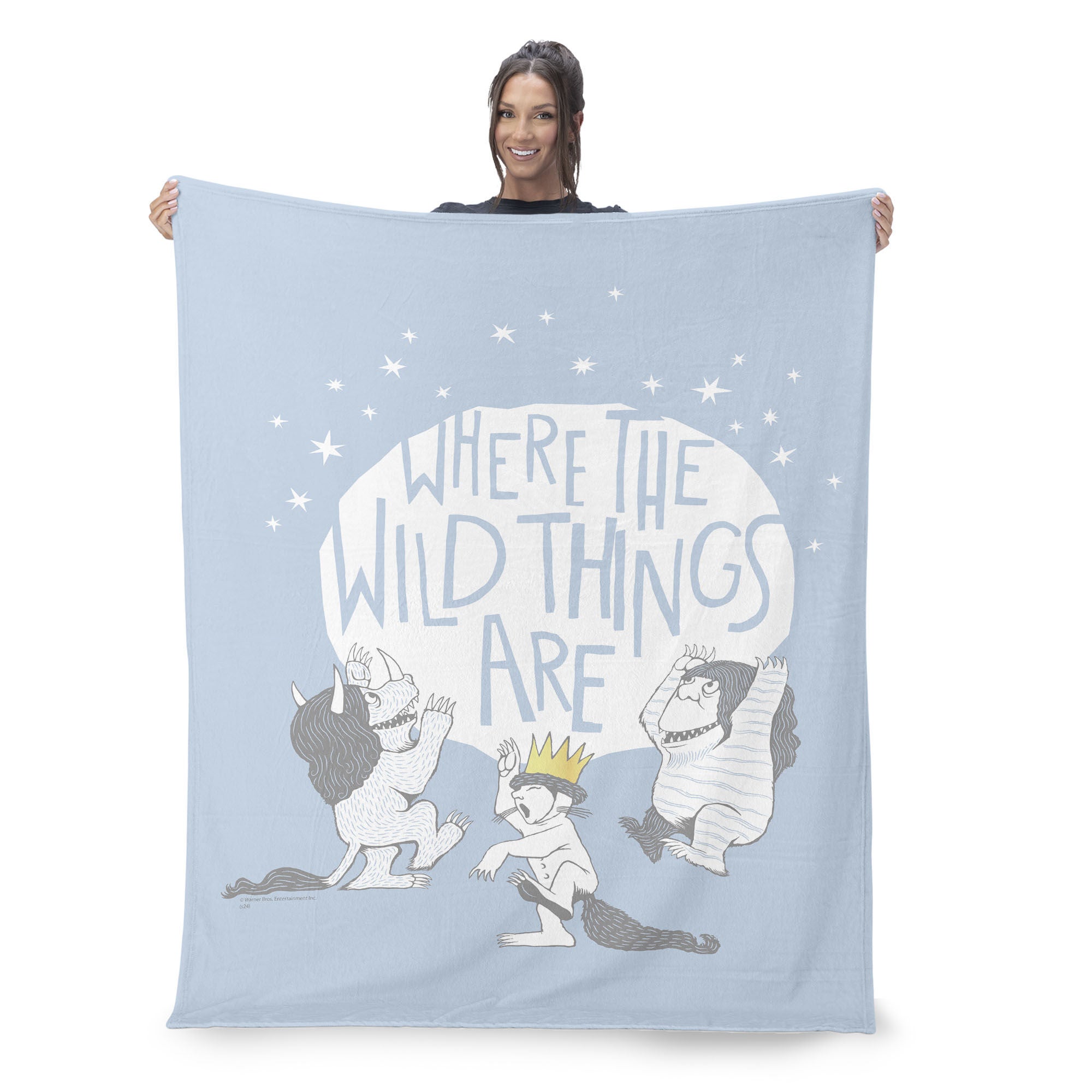 Warner Bros. Where the Wild Things Are Wild Things Silk Touch Throw Blanket 50x60 Inches, BLUE, on-hover image number 1