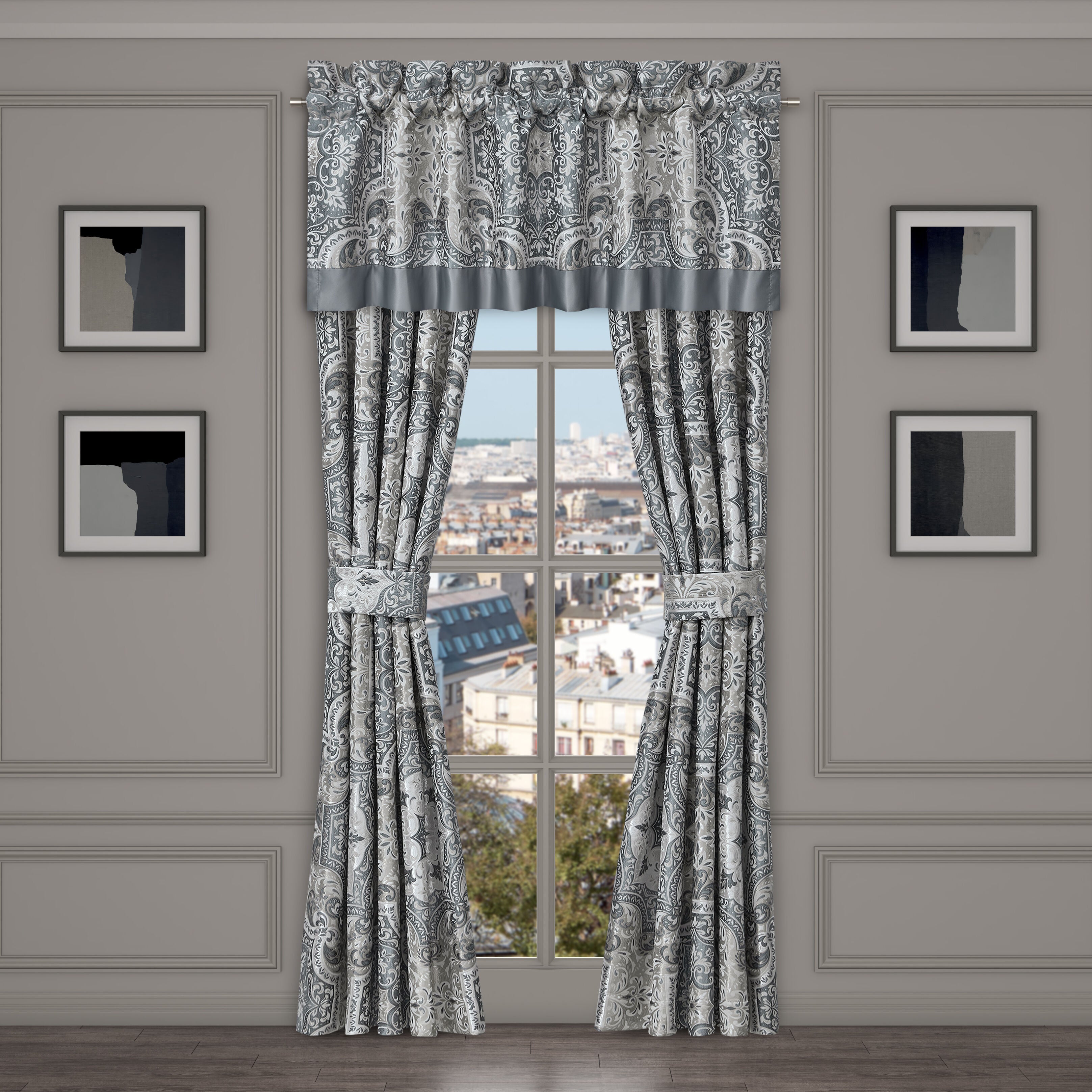 LISBON 84 inches WINDOW PANEL PAIR, SLATE, alternate image number 2