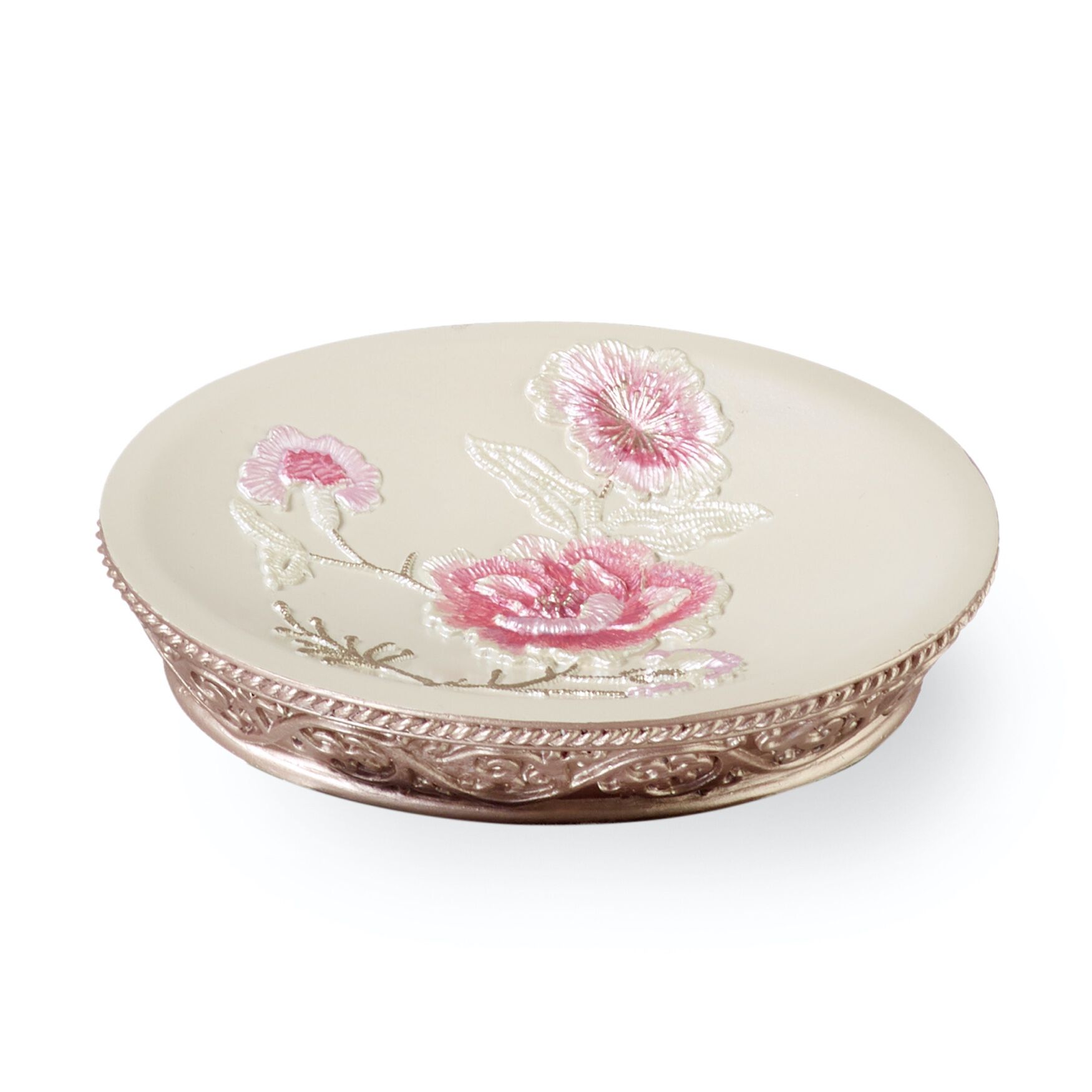 Dublin Rose Soap Dish, BEIGE, hi-res image number 0