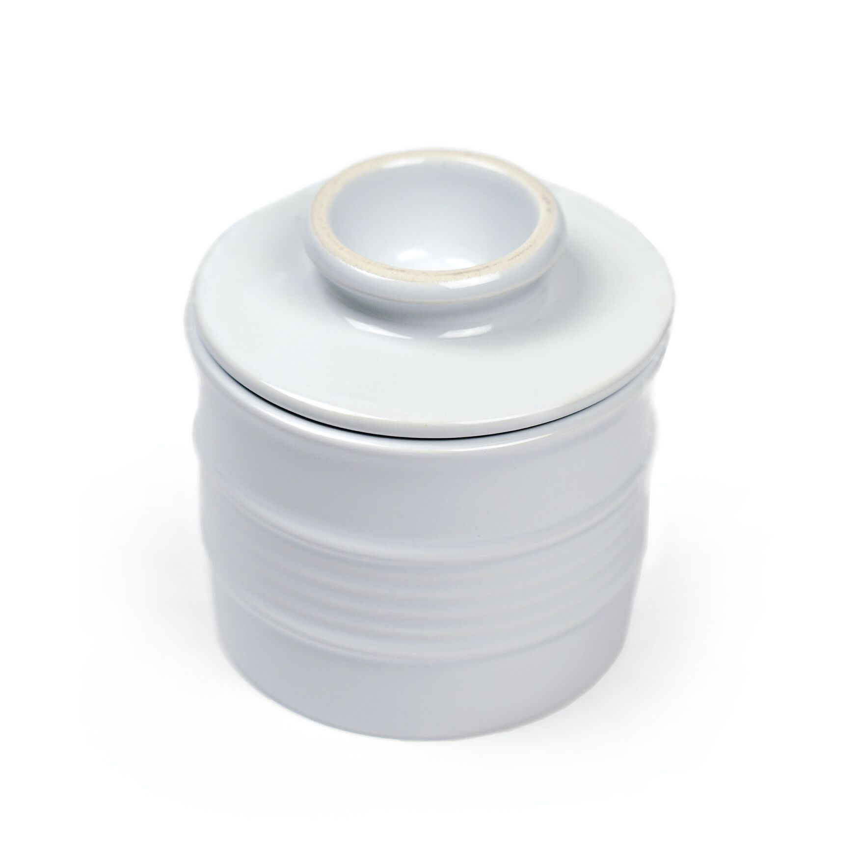 Stoneware Butter Pot - White, , alternate image number 3