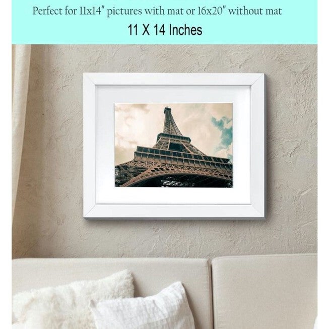 Black Wood Picture Frame With Mat 11X 14, , alternate image number null