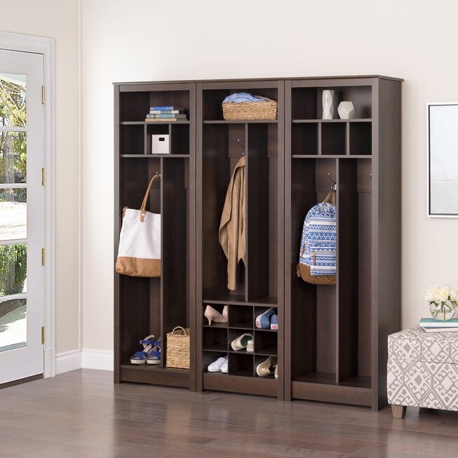 Space-Saving Entryway Organizer Espresso, , on-hover image number null