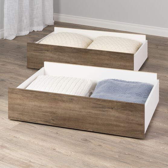 Select Storage Drawers – Set of 2 on Wheels, DRIFTED GRAY, hi-res image number null