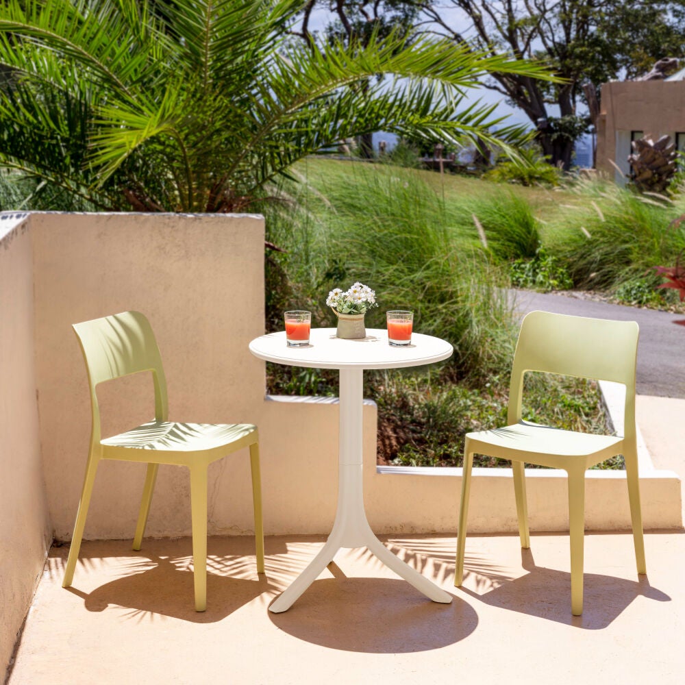 Seattle 2-in-1 Round Side Table, WHITE, hi-res image number 0