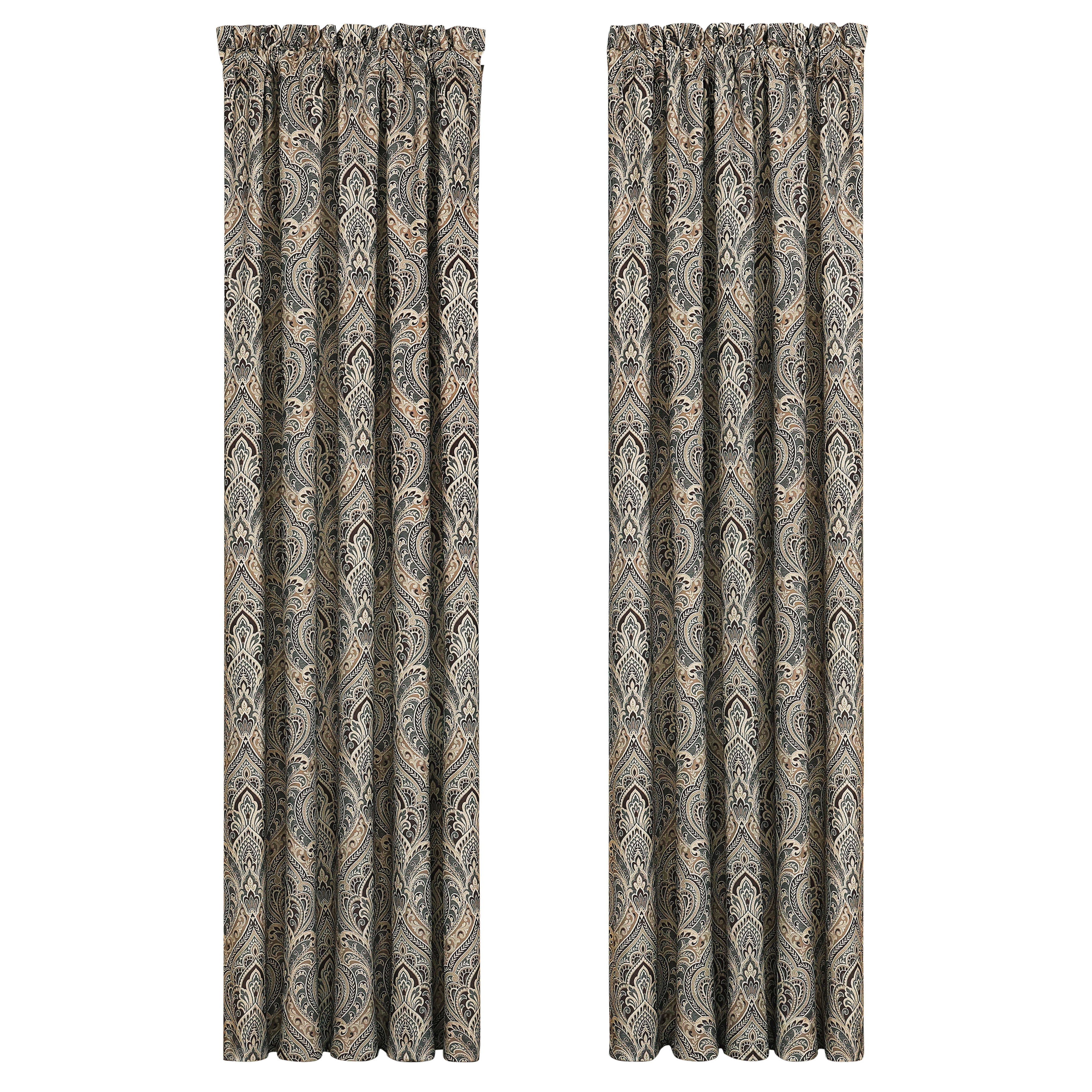 Maren 84 Inch Window Panel Pair, CHOCOLATE, alternate image number 4