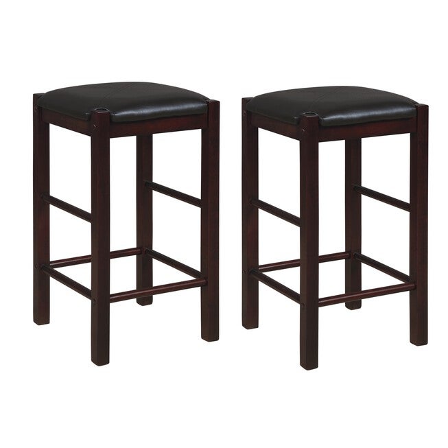 Lancer Backless Counter Stools, Espresso - Set of Two, ESPRESSO, hi-res image number null