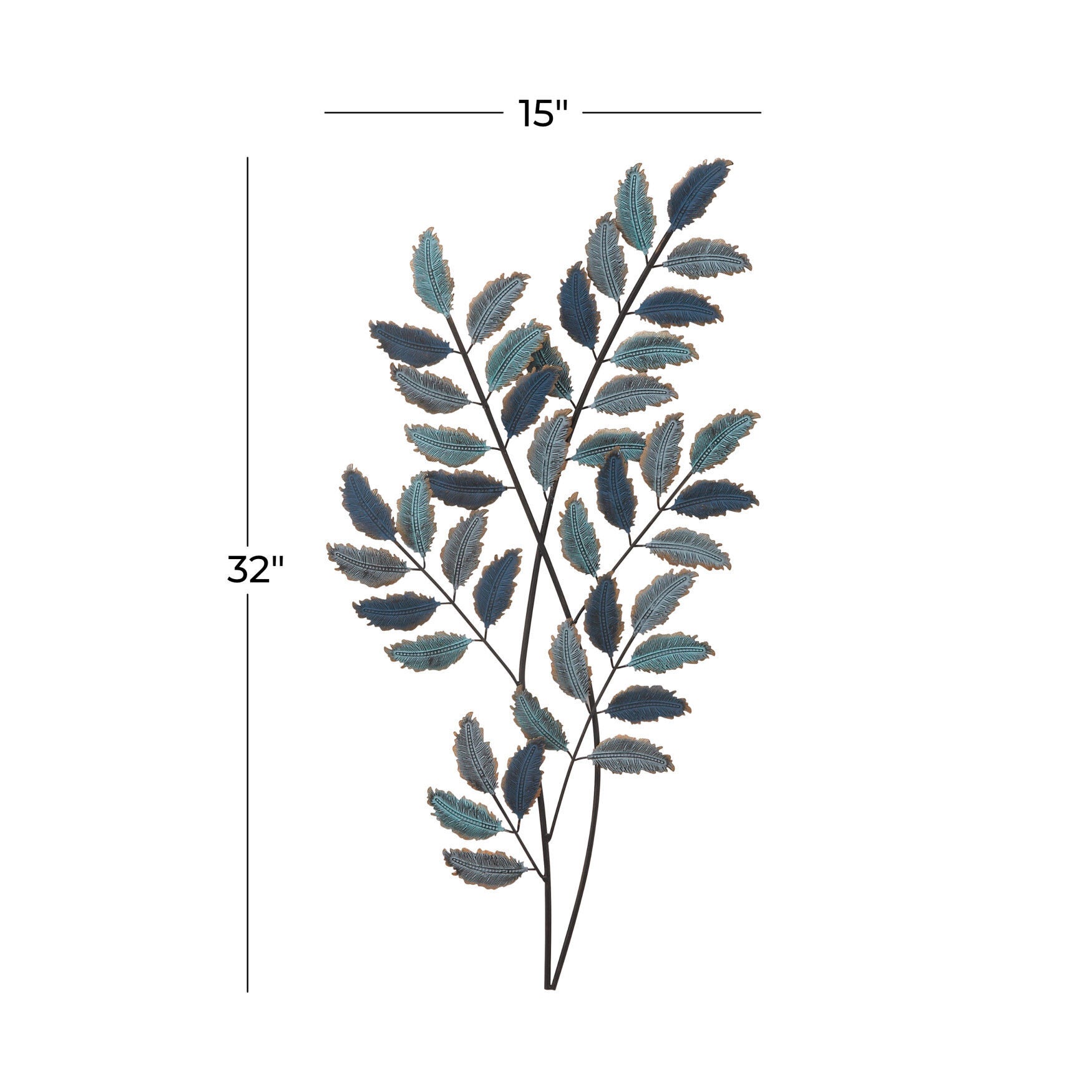 Blue Metal Traditional Floral Wall Decor, , alternate image number 5