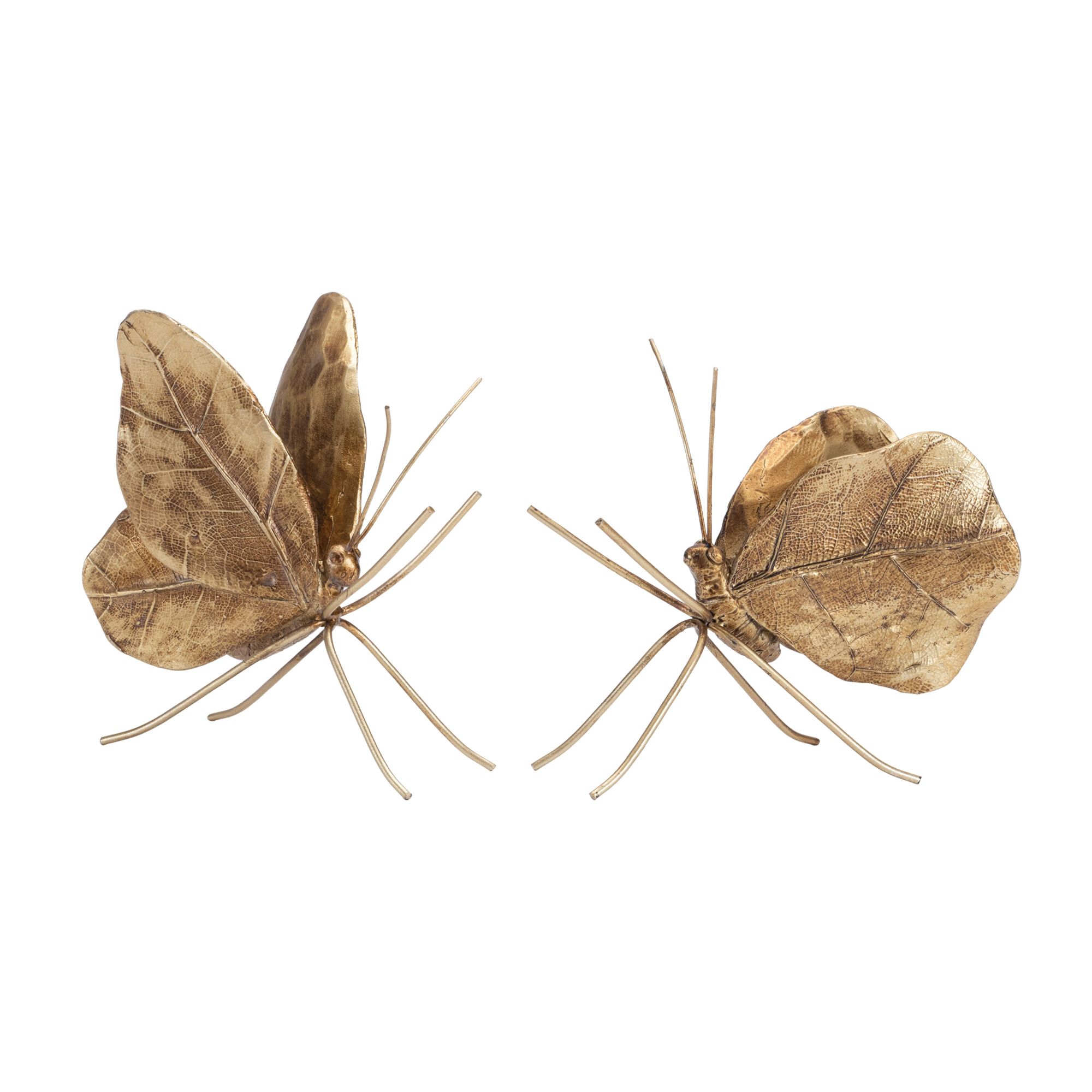 Leaf Butterfly Shelf Sitter (Set of 2), GOLD, hi-res image number 0