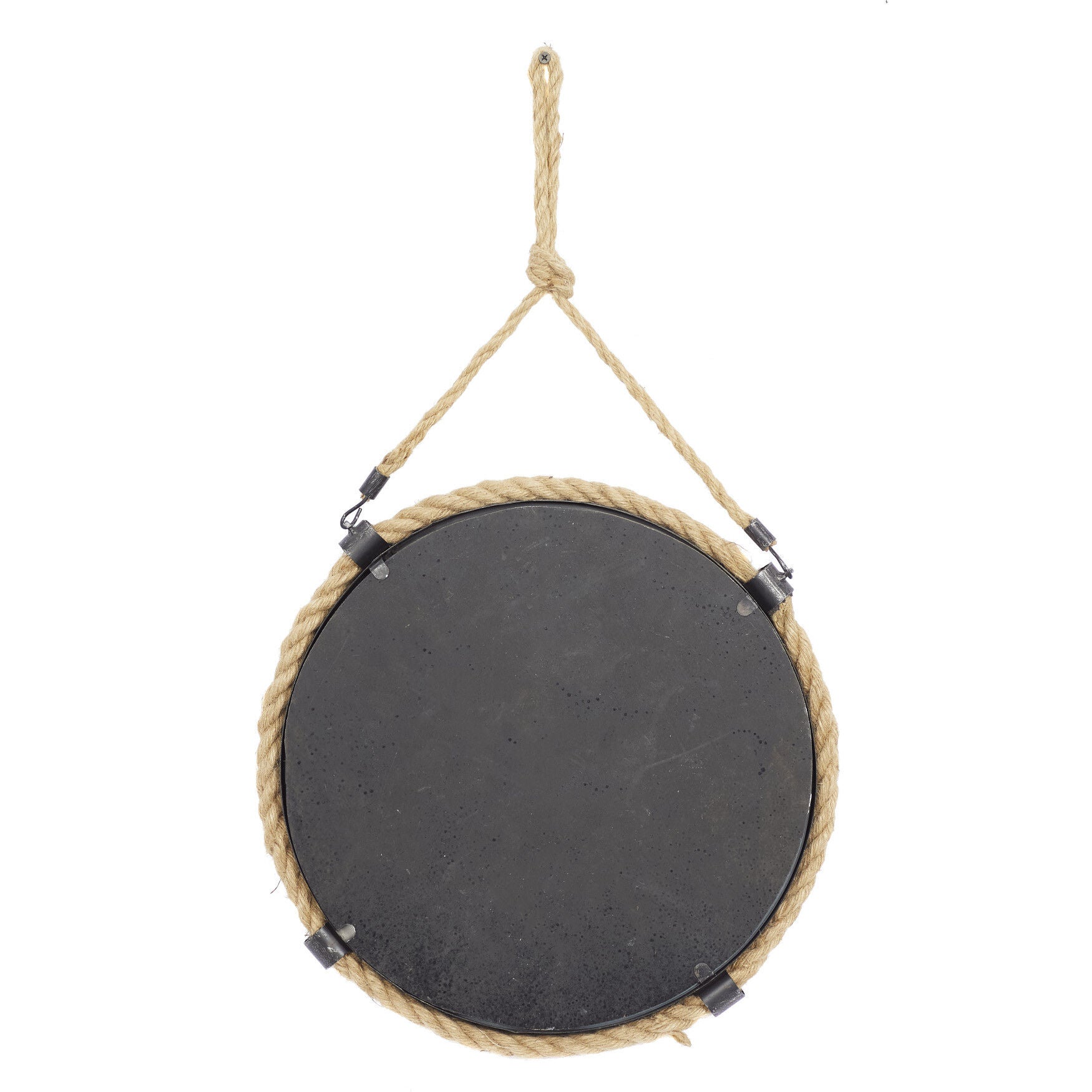 Set Of 2 Brown Metal Rustic Wall Mirrors, , on-hover image number 1