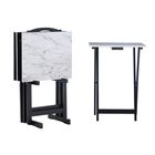 Jasper Tray Table Set White Faux Marble, , alternate image number null