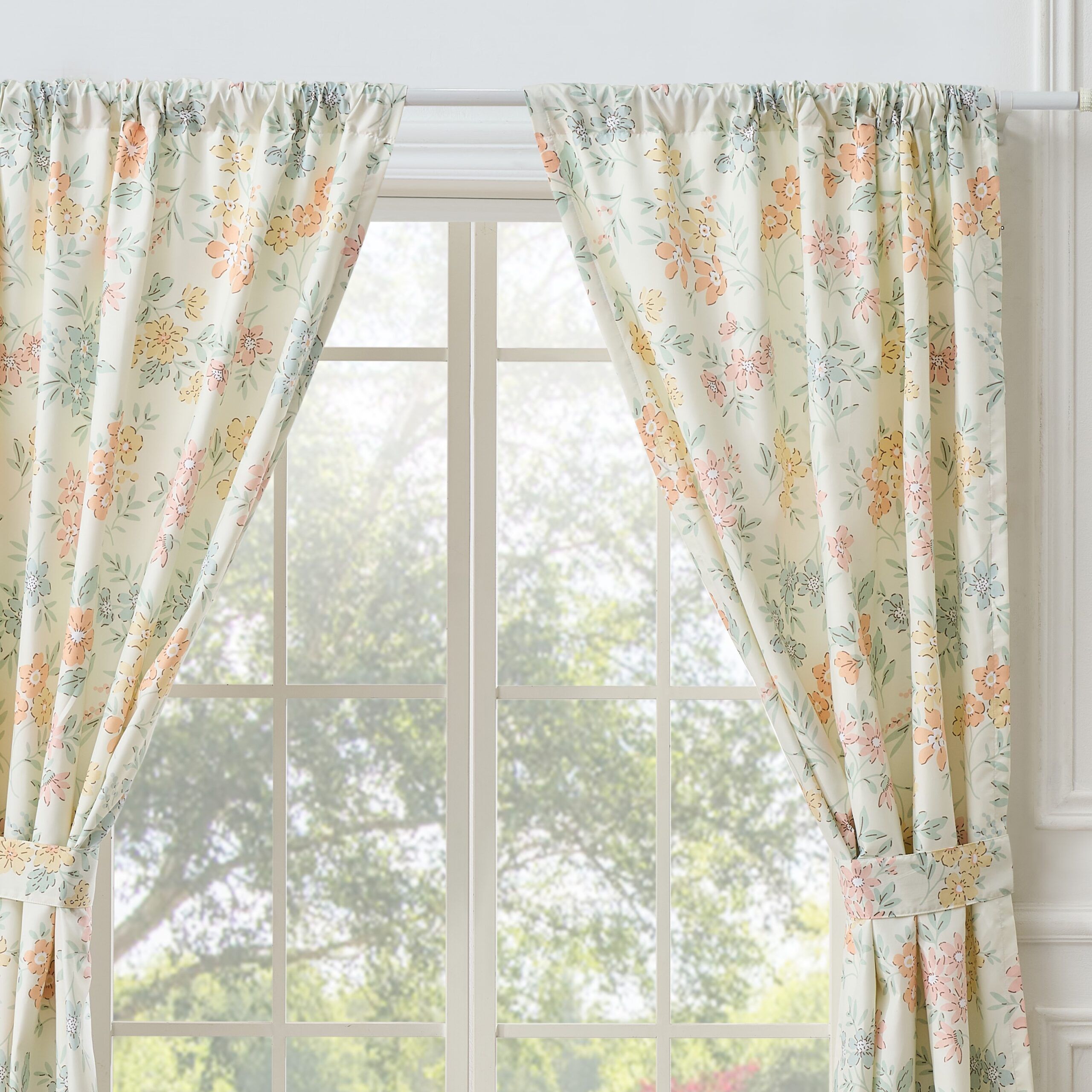 Greenland Home Fashions&trade; Chloe Window Curtain Panels, Set of 2, PASTEL, alternate image number 3