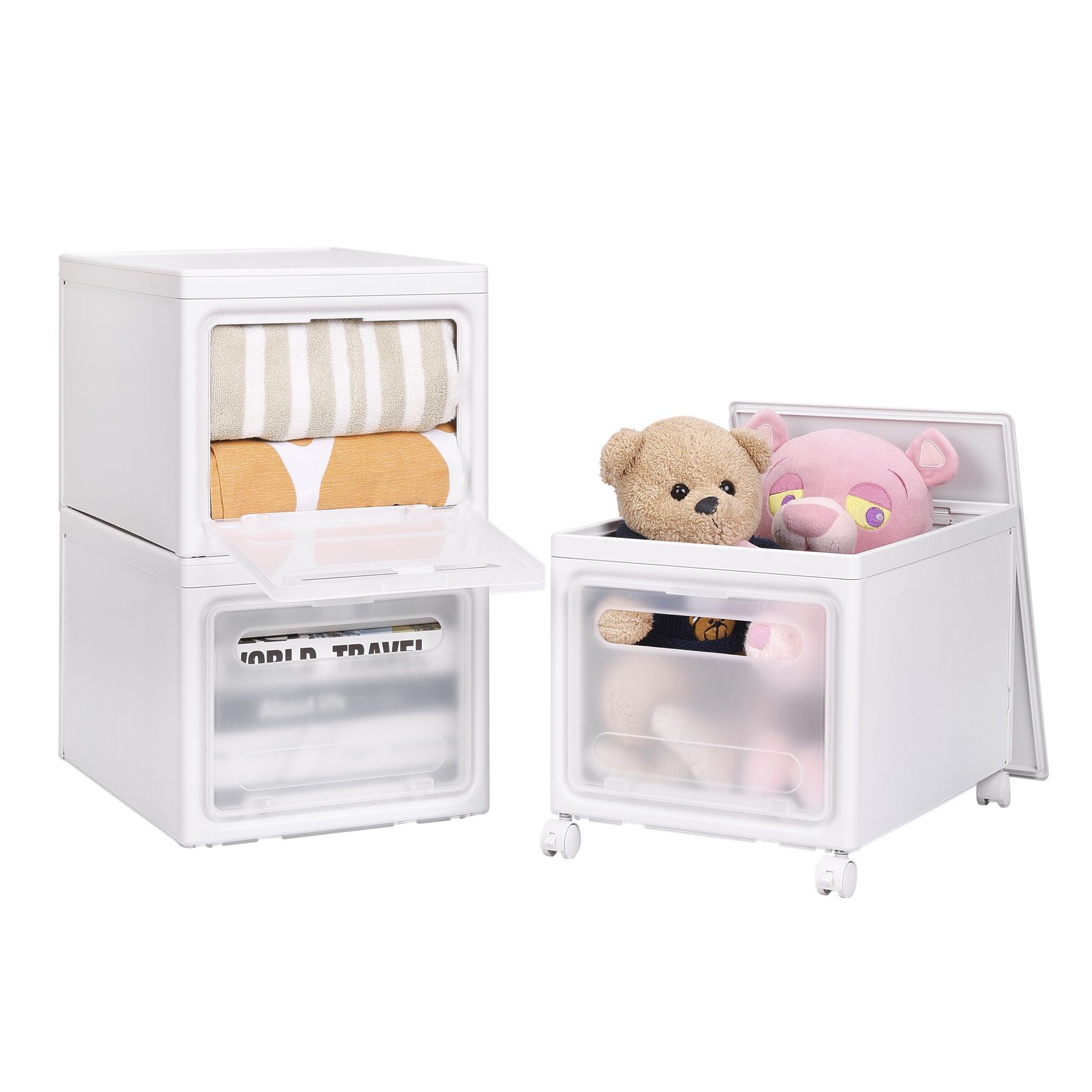 Stackable Storage Bin W/ Lids & Wheels, , alternate image number 12