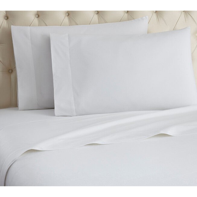 Micro Flannel® Solid White Flannel Sheet Set, WHITE, hi-res image number 0