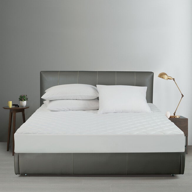 All-In-One Ultra Fresh Odor Control & Antimicrobial Fitted Mattress Pad, Twin, WHITE, hi-res image number null