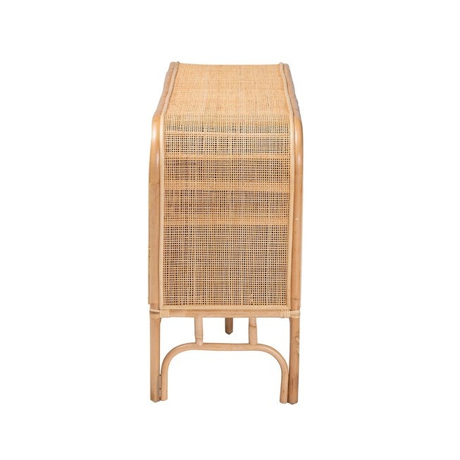 Carabella Bohemian Natural Rattan 2-Door Storage Cabinet, , alternate image number null