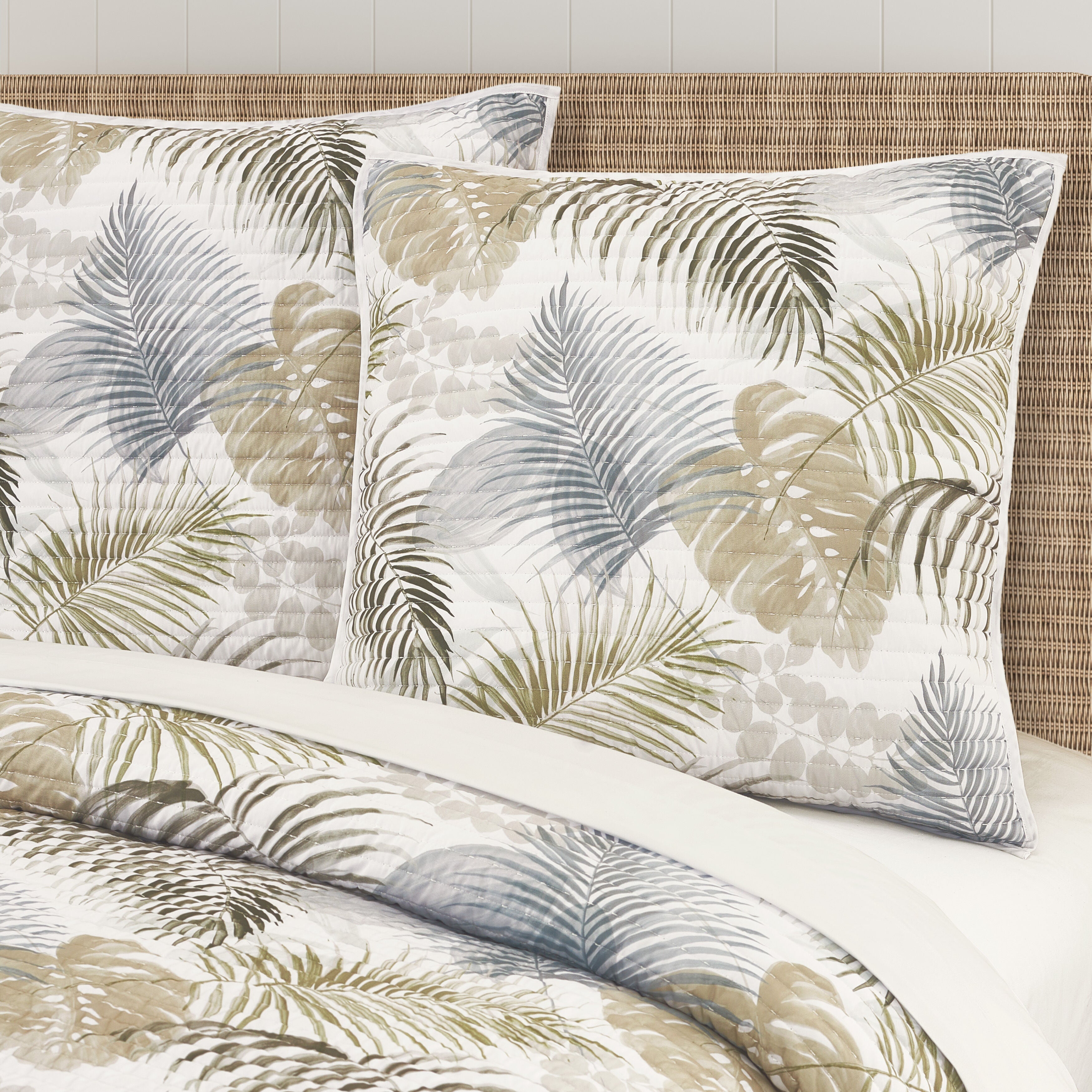 Hatteras Quilt Euro Quilted Sham, NATURAL, hi-res image number 0
