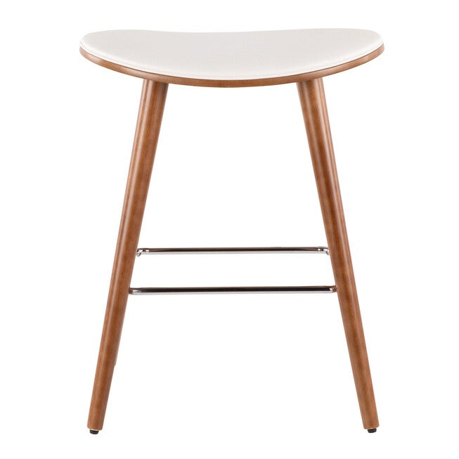 Saddle 26 inches Mid-Century Modern Counter Stool - Set Of 2, , alternate image number 4