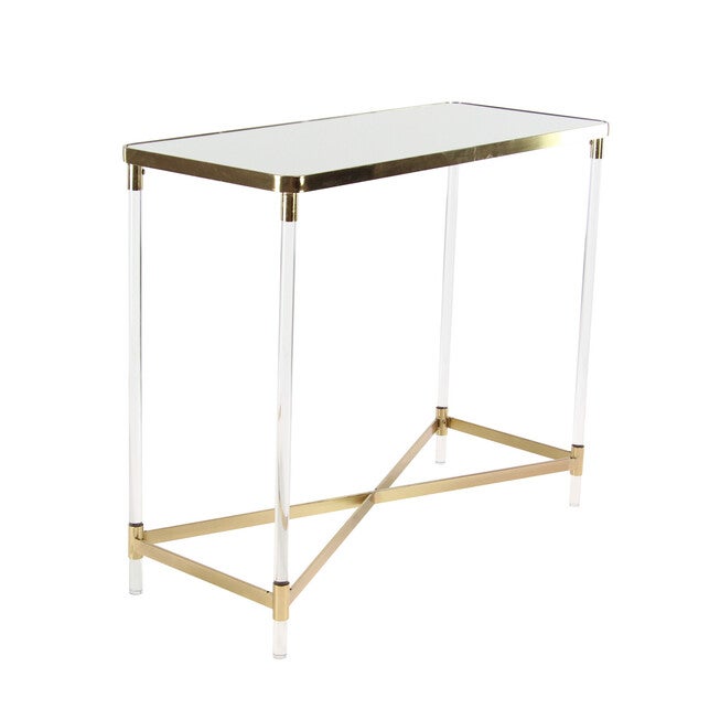 Clear Contemporary Acrylic Console Table, 32 x 44, , on-hover image number null