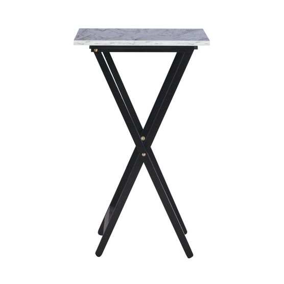Jasper Tray Table Set White Faux Marble, , alternate image number null
