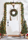 14"H Red Christmas Lantern with LED Candles, , alternate image number null