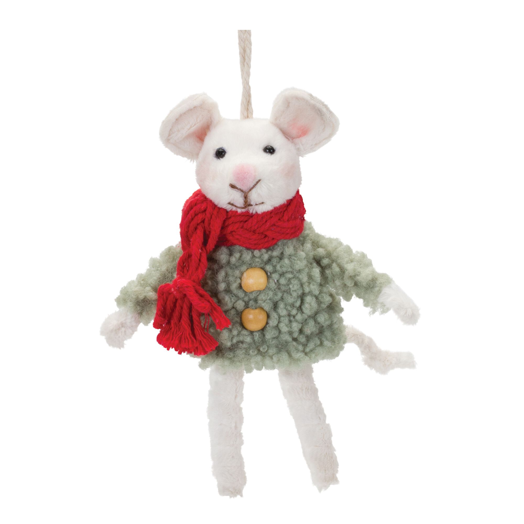 Winter Mouse Ornament (Set of 6), GREEN PINK WHITE, alternate image number 5