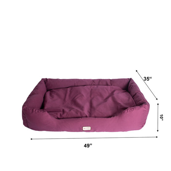 Bolstered Dog Bed, Anti-Slip Pet Bed, Burgundy, X-Large, , alternate image number null