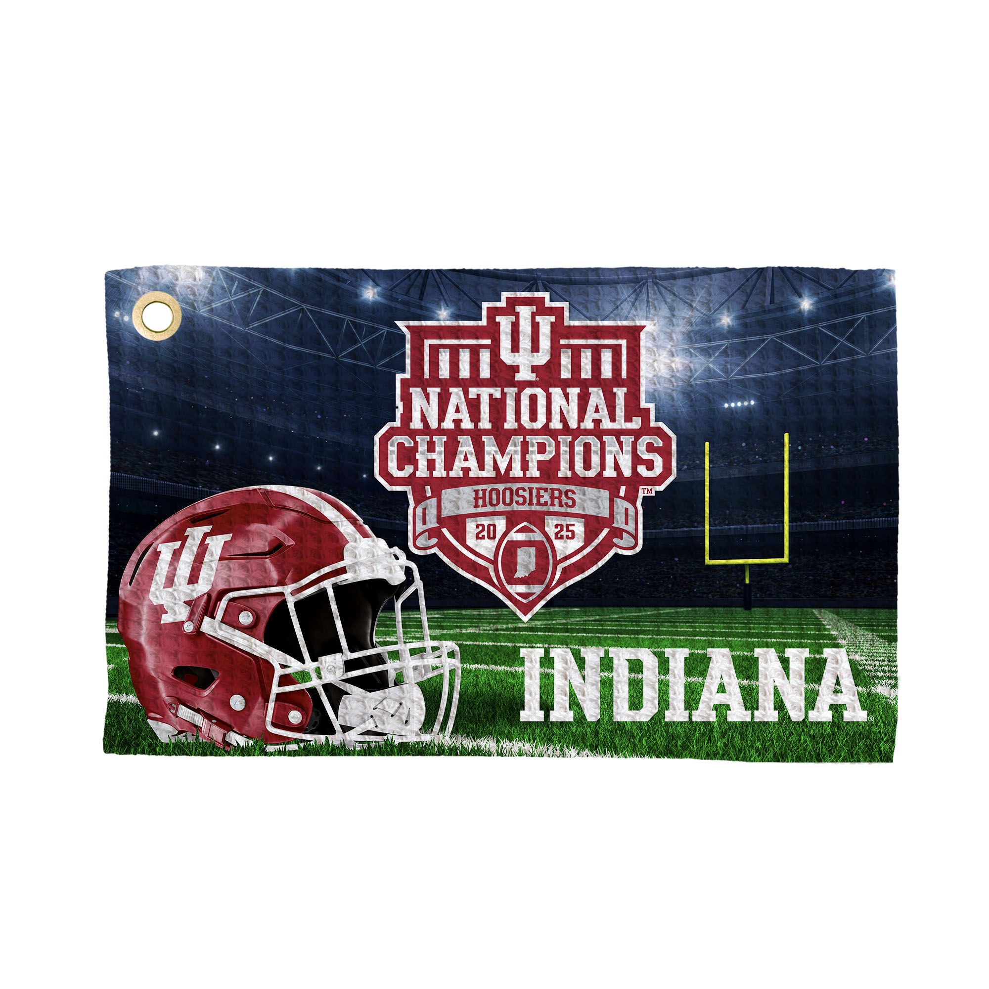 2025 NCAA Waffle Printed Fan Towel 16x25 inches, INDIANA UNIVESITY, hi-res image number 0