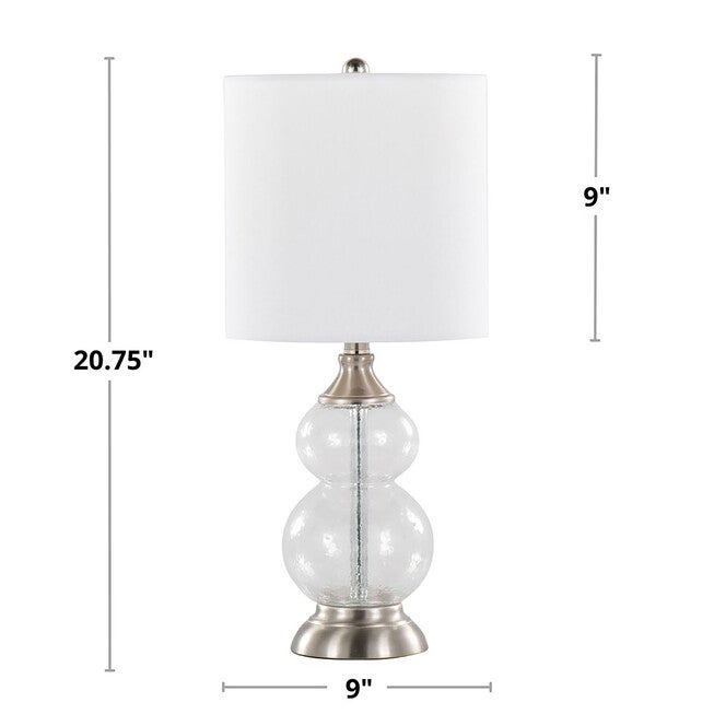 Belle 20 inches Glass Accent Lamp - Set Of 2, , alternate image number null