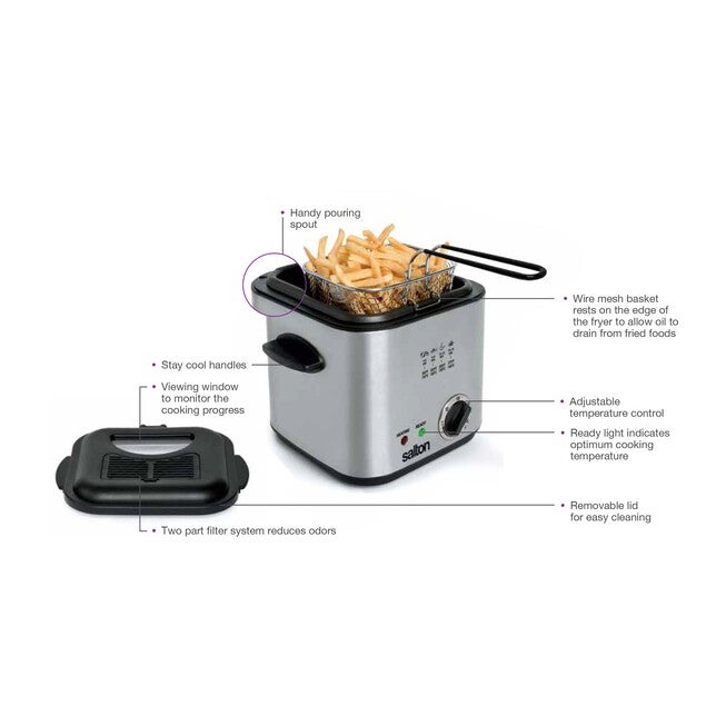 Compact Deep Fryer 1L/Qt, , alternate image number null