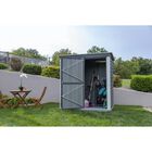 Shed-in-a-Box Steel Storage Shed 6 x 4 ft. Galvanized Charcoal/Cream, , alternate image number null