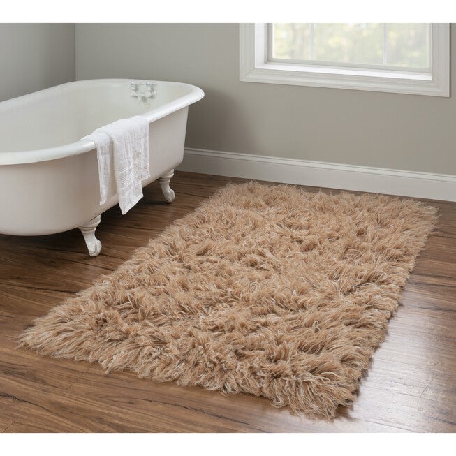 Flokati Tan Rug, , on-hover image number 1