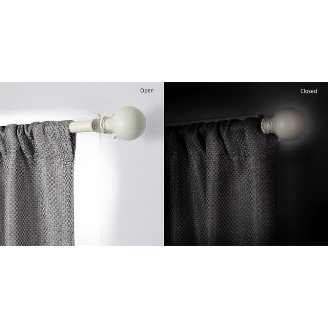 Innovative Decorative Room Darkening Wrap Around Rod & Finial 66-120, , alternate image number null